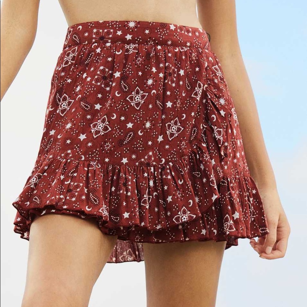 Red Bandana Wrap Skirt